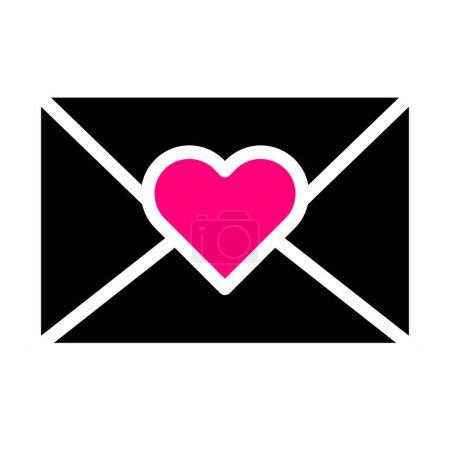 icono de la tarjeta de color negro sólido estilo rosa valentín ilustración vector elemento y símbolo perfecto. Signo de icono de la colección moderna para la web.