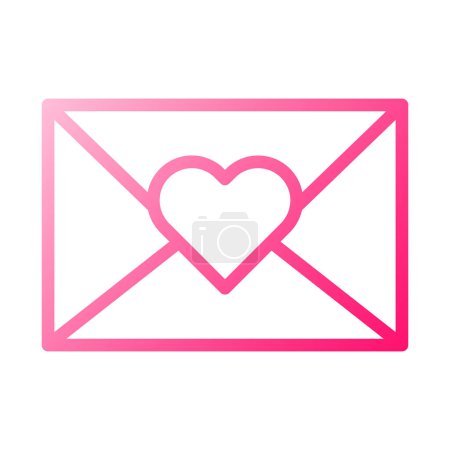 tarjeta icono gradiente rojo estilo valentine ilustración vector elemento y símbolo perfecto. Signo de icono de la colección moderna para la web.