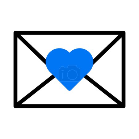 icono de la tarjeta duotone azul estilo valentine ilustración vector elemento y símbolo perfecto. Signo de icono de la colección moderna para la web.