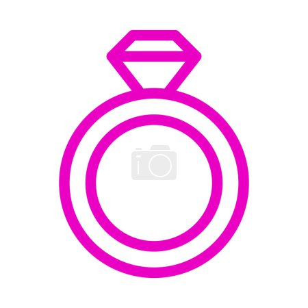 Ilustración de Ring icon outline pink style valentine illustration vector element and symbol perfect. Icon sign from modern collection for web. - Imagen libre de derechos