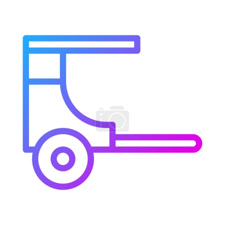 Illustration for Rickshaw icon gradient purple style chinese new year illustration vector perfect. Icon sign from modern collection for web. Nice design perfect. - Royalty Free Image