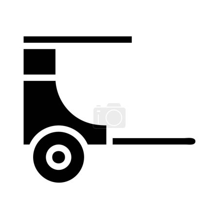 Illustration for Rickshaw icon solid style chinese new year illustration vector perfect. Icon sign from modern collection for web. Nice design perfect. - Royalty Free Image