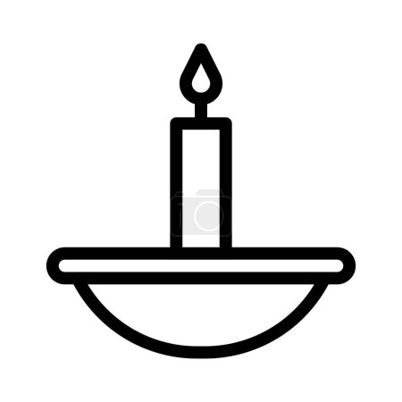icône bougie contour style ramadan illustration vectoriel élément et symbole parfait. Icône signe de la collection moderne pour le web.