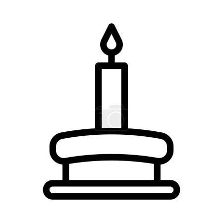 Ilustración de Candle icon outline style ramadan illustration vector element and symbol perfect. Icon sign from modern collection for web. - Imagen libre de derechos