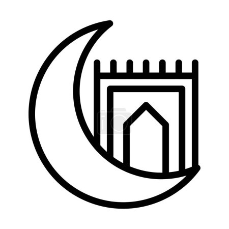 rug icon outline style ramadan illustration vector element and symbol perfect. Icon sign from modern collection for web.
