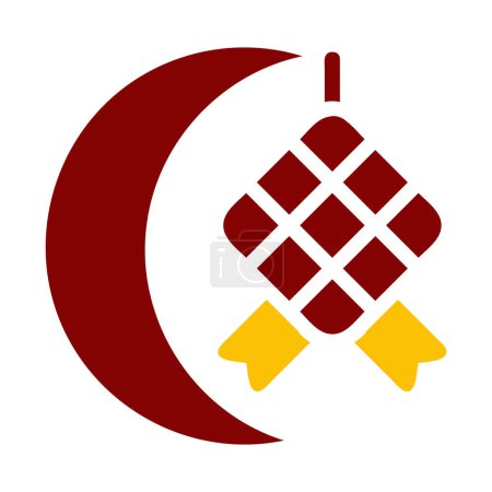 kurma icône duotone rouge jaune style ramadan illustration vectoriel élément et symbole parfait. Icône signe de la collection moderne pour le web.