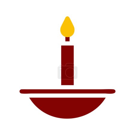 candle icon duotone red yellow style ramadan illustration vector element and symbol perfect. Icon sign from modern collection for web.