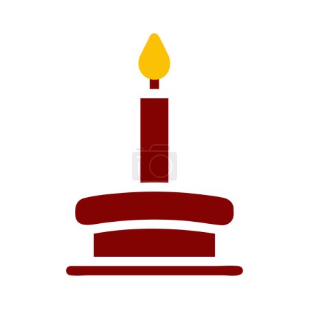 Ilustración de Candle icon duotone red yellow style ramadan illustration vector element and symbol perfect. Icon sign from modern collection for web. - Imagen libre de derechos