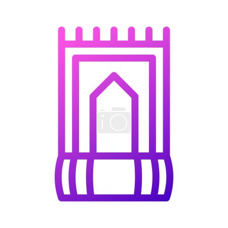 rug icon purple pink style ramadan illustration vector element and symbol perfect. Icon sign from modern collection for web.