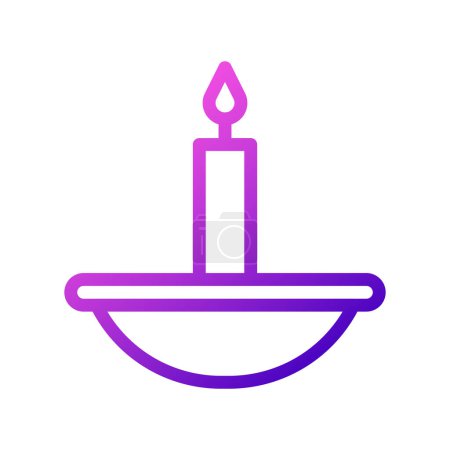 icône de bougie violet rose style ramadan illustration vectoriel élément et symbole parfait. Icône signe de la collection moderne pour le web.