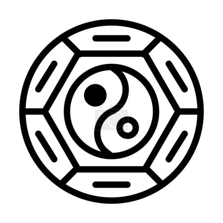 Ilustración de Yin y yang icono duotune estilo negro chino nuevo año ilustración vector perfecto. Signo de icono de la colección moderna para la web. Buen diseño perfecto - Imagen libre de derechos