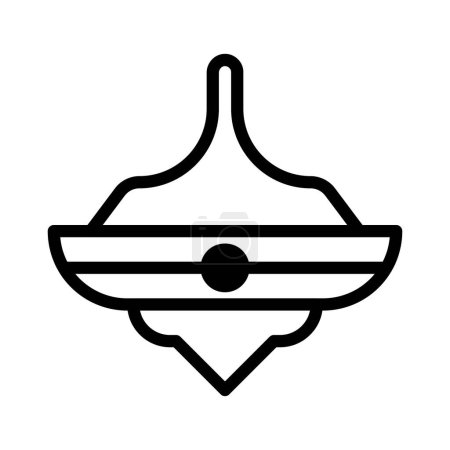 Ilustración de Spnning icono duotune estilo negro chino nuevo año ilustración vector perfecto. Signo de icono de la colección moderna para la web. Buen diseño perfecto - Imagen libre de derechos