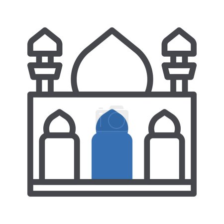 mosque icon duotone grey blue ramadan illustration vector element and symbol perfect. Icon sign from modern collection for web.