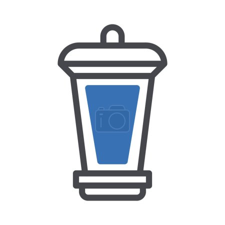 Laterne Symbol Duotone grau blau Ramadan Illustration Vektorelement und Symbol perfekt. Symbolzeichen aus moderner Sammlung für das Web.