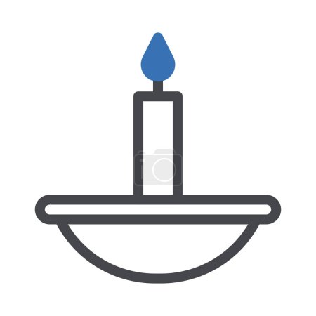 icône bougie duotone gris bleu ramadan illustration vectoriel élément et symbole parfait. Icône signe de la collection moderne pour le web.