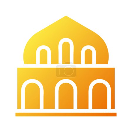 mosque icon solid gradient yellow ramadan illustration vector element and symbol perfect. Icon sign from modern collection for web.