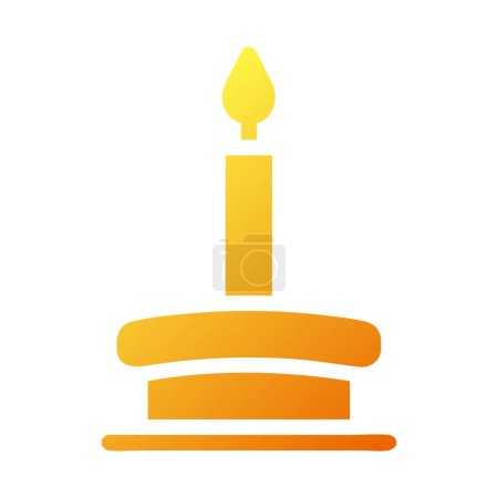 icône de bougie gradient solide jaune ramadan illustration élément vectoriel et symbole parfait. Icône signe de la collection moderne pour le web.
