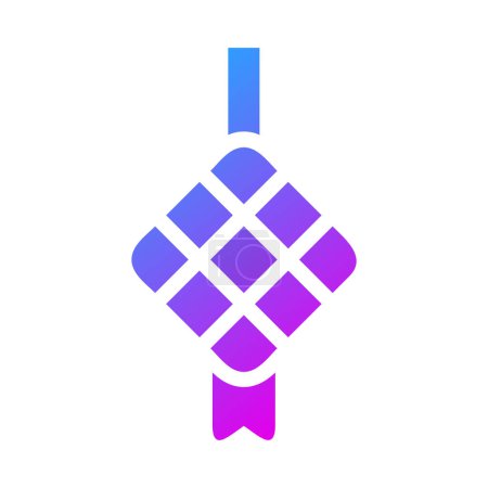ketupat icono sólido gradiente púrpura estilo ramadán ilustración vector elemento y símbolo perfecto. Signo de icono de la colección moderna para la web.