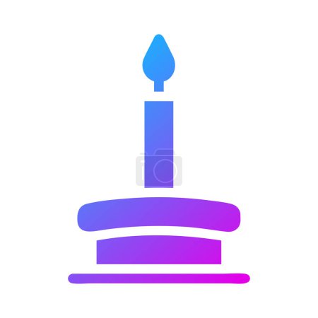 Ilustración de Candle icon solid gradient purple style ramadan illustration vector element and symbol perfect. Icon sign from modern collection for web. - Imagen libre de derechos