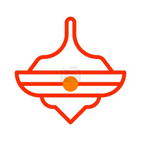 Ilustración de Girando icono duotone estilo rojo chino nuevo año ilustración vector perfecto. Signo de icono de la colección moderna para la web. Buen diseño perfecto - Imagen libre de derechos