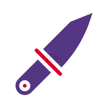 knife icon solid red purple style military illustration vector army element and symbol perfect. Icon sign from modern collection for web.