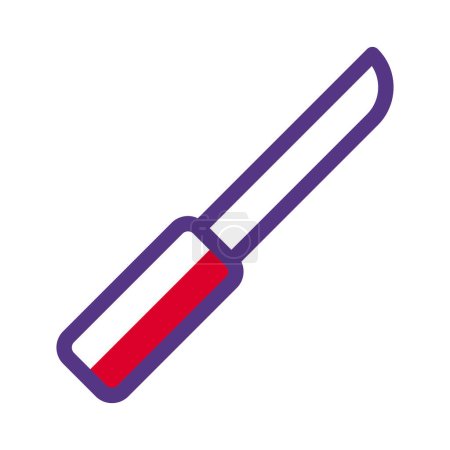 cuchillo icono duotono estilo duotono rojo púrpura color militar ilustración vector ejército elemento y símbolo perfecto. Signo de icono de la colección moderna para la web.
