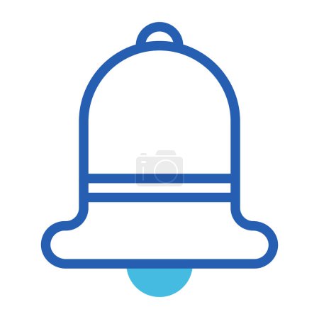Illustration for Bell icon duotone blue style easter illustration vector element and symbol perfect. Icon sign from modern collection for web. - Royalty Free Image