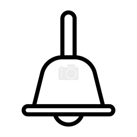 Illustration for Bell icon outline style easter illustration vector element and symbol perfect. Icon sign from modern collection for web. - Royalty Free Image