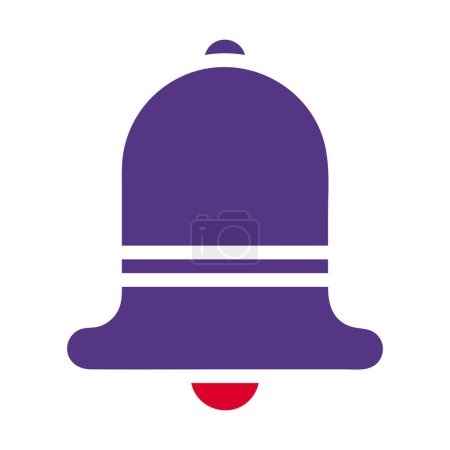 Illustration for Bell icon solid red purple style easter illustration vector element and symbol perfect. Icon sign from modern collection for web. - Royalty Free Image