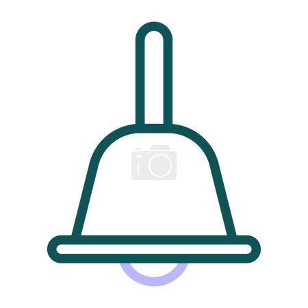 Illustration for Bell icon duocolor green purple colour easter illustration vector element and symbol perfect. Icon sign from modern collection for web. - Royalty Free Image