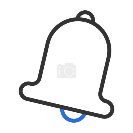 Illustration for Bell icon duocolor grey blue colour easter illustration vector element and symbol perfect. Icon sign from modern collection for web. - Royalty Free Image