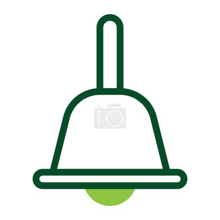 Illustration for Bell icon duotone green colour easter illustration vector element and symbol perfect. Icon sign from modern collection for web. - Royalty Free Image