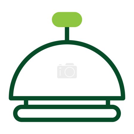 Illustration for Bell icon duotone green colour easter illustration vector element and symbol perfect. Icon sign from modern collection for web. - Royalty Free Image