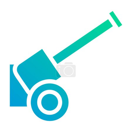 cannon icon gradient green blue colour military vector army element and symbol perfect.