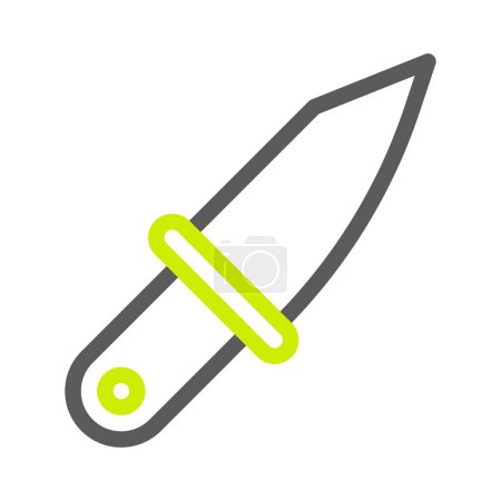 Illustration for Knife icon duocolor grey vibrant green colour military vector army element and symbol perfect. - Royalty Free Image