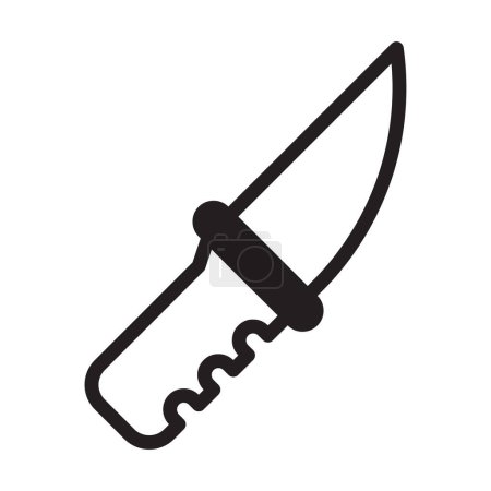 Cuchillo icono duotone negro color militar vector ejército elemento y símbolo perfecto.