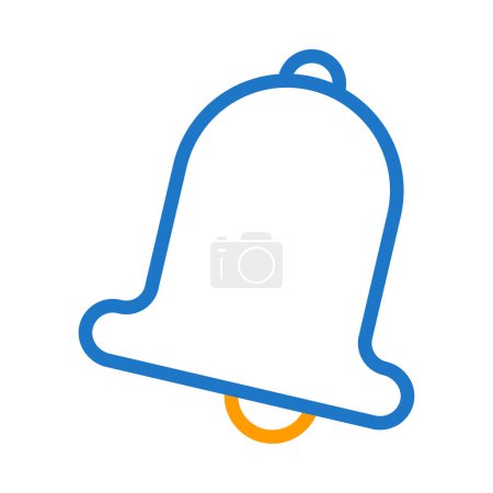 Illustration for Bell icon duocolor blue orange easter illustration vector element and symbol perfect. - Royalty Free Image