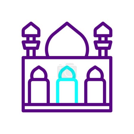 Mosque icon duocolor purple blue colour ramadan illustration vector element and symbol perfect.