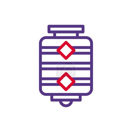 Illustration for Lantern icon duocolor red purple colour chinese new year vector element and symbol perfect. - Royalty Free Image