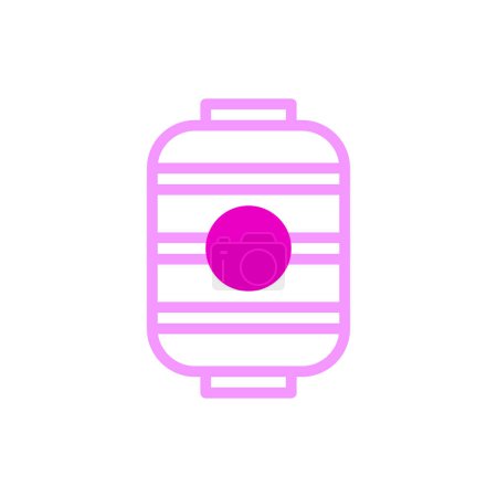 Illustration for Lantern icon duotune pink colour chinese new year vector element and symbol perfect. - Royalty Free Image