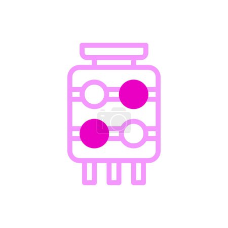 Illustration for Lantern icon duotune pink colour chinese new year vector element and symbol perfect. - Royalty Free Image
