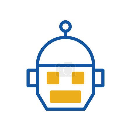 Téléchargez les illustrations : Robot icône duotone bleu orange couleur univers vecteur élément et symbole parfait. - en licence libre de droit