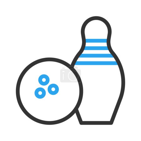 Bowling icon duocolor blue black colour sport illustration vector element and symbol perfect.