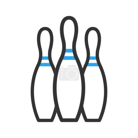 Bowling icon duocolor blue black colour sport illustration vector element and symbol perfect.