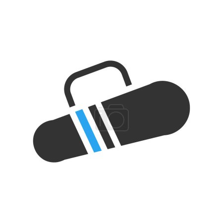 Rucksack-Symbol einfarbig blau schwarz Farbe Sport Illustration Vektorelement und Symbol perfekt.