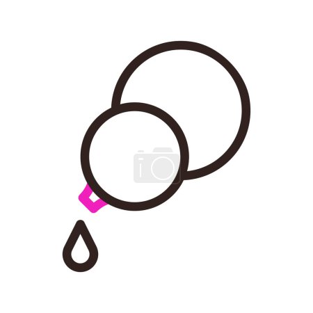 Ilustración de Icono Calabash duocolor rosa negro color chino nuevo año vector elemento y símbolo perfecto. - Imagen libre de derechos