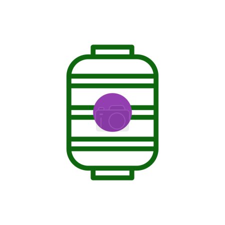 Illustration for Lantern icon duotone green purple colour chinese new year vector element and symbol perfect. - Royalty Free Image