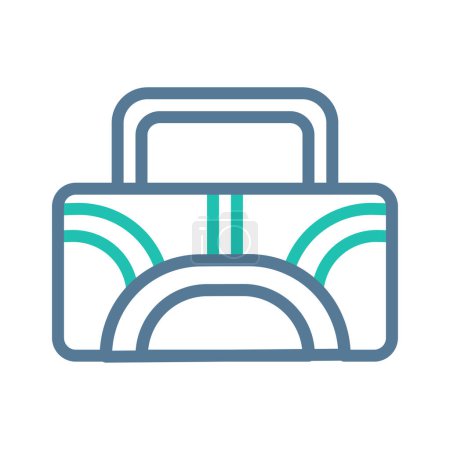 Illustration for Backpack icon duocolor green light grey colour sport illustration vector element and symbol perfect. - Royalty Free Image