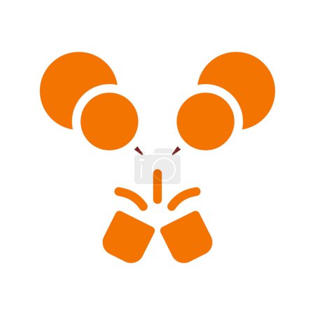 Ilustración de Icono Calabash sólido naranja marrón color chino nuevo elemento vector año y símbolo perfecto. - Imagen libre de derechos
