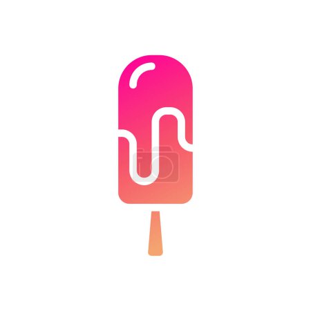 Illustration for Ice cream icon solid gradient pink yellow illustration vector element and symbol perfect. - Royalty Free Image